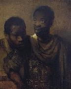 Two young Africans. Rembrandt
